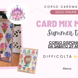 Corso mixmedia card making summer tale aall&create sirena gelatini stencil patterned swarosky pretty pink posh
