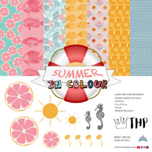 carta per scrapbooking summer in colour cover 15x15